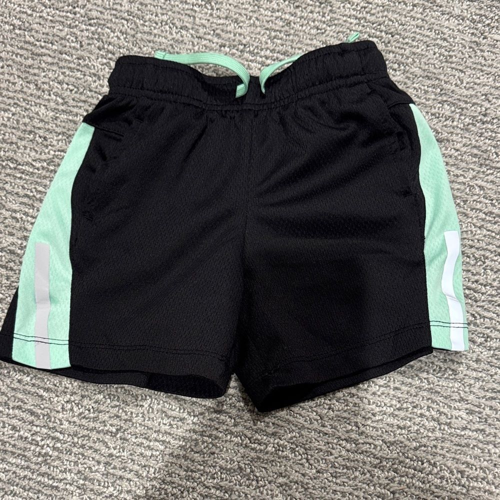 Kids Black and Green Shorts